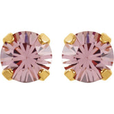 24K Gold-Plated Stainless Steel Imitation Alexandrite InvernessĀ® Piercing Earrings